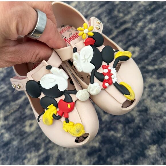 Mini Melissa Disney Mickey Minnie Mouse Toddler Girl 6 Shoes - Picture 2 of 4